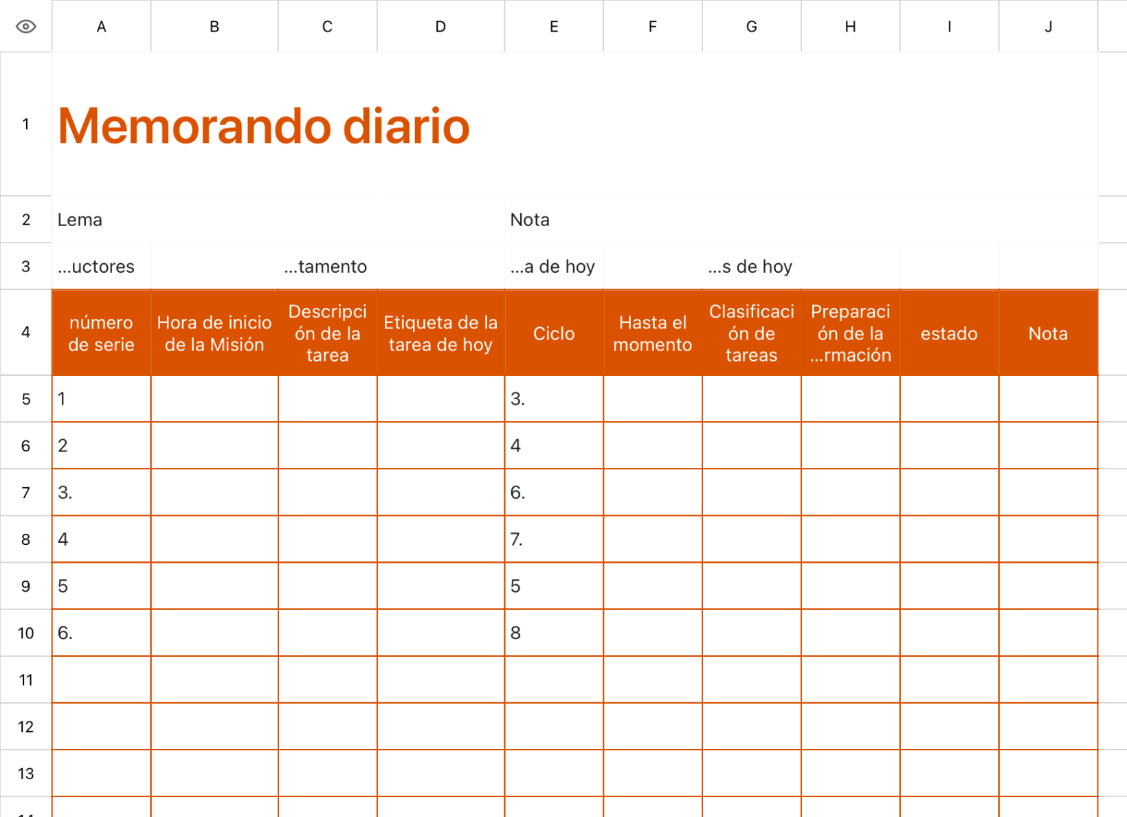 Memorando diario
